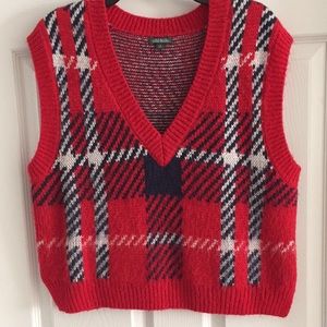 Wild Fable Oversized Plaid Sweater Vest Size M